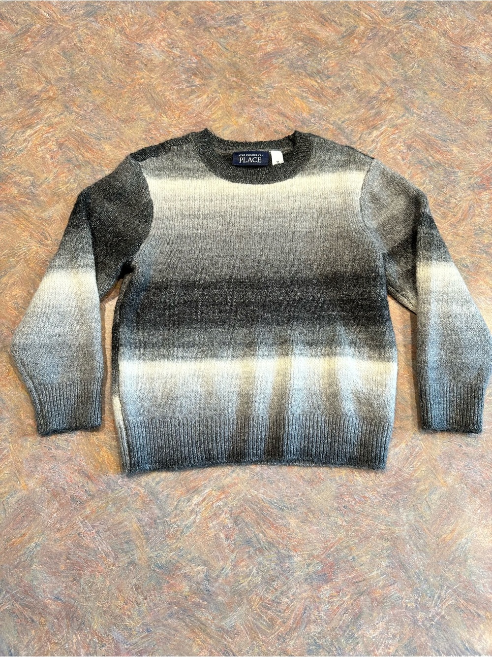 🤑EU The Children's Place Grey and White Ombre Crewneck Sweater🤑